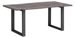 Masívny jedálenský stôl Bullwer z akácie, lakovaný, šedočierny – 140×90 cm