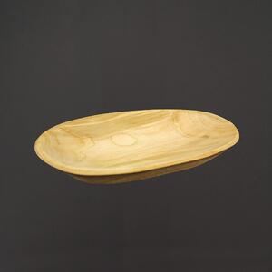 AMADEA Drevený servírovací podnos ovál, masívne drevo, 22 cm