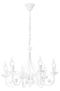 Luster na reťazi DONATO 6xE14/40W/230V biela