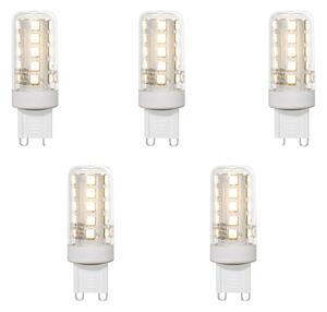 Sada 5 G9 LED žiaroviek číra 2W 370 lm 3000K