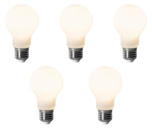 Sada 5 stmievateľných LED žiaroviek E27 A60 Opal 7W 806 lm 3000K