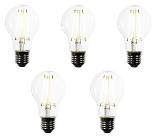 Sada 5 LED žiaroviek E27 A60 číra 2,2W 470 lm 3000K