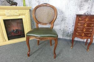 (2844) SEDIA GRIGLIA kožená zámocká stolička zelená
