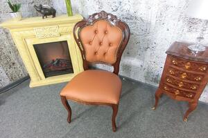 (2843) SEDIA CASTELLO kožená zámocká stolička - set 2ks