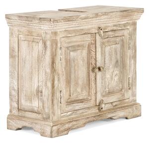 Masívna spodná drezu skriňa Patina Mango, lakovaná, prírodná – 73×33×61 cm