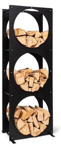 Blumfeldt Trio Circulo, stojan na drevo, 55 × 160 × 30 cm, 3 mm oceľ, regál