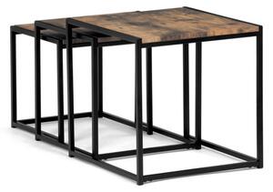 Sada 3 konferenčných stolíkov old wood AF-3003 OLW