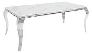 (2910) MODERNO TEMPO luxusný jedálenský stôl biely mramor 200 cm