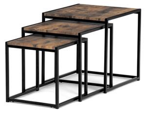 Sada 3 konferenčných stolíkov old wood AF-3003 OLW