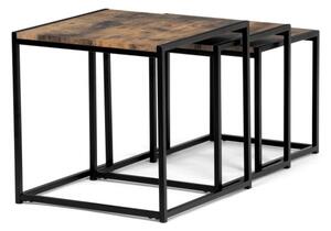 Sada 3 konferenčných stolíkov old wood AF-3003 OLW
