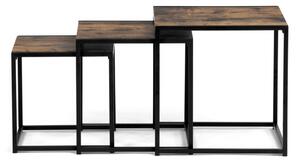 Sada 3 konferenčných stolíkov old wood AF-3003 OLW