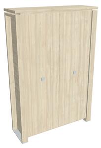 Vysoká šatníková skriňa Verno+ 140 x 46 x 210 cm, agát