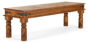 Masivní lavice Merlin z palisandru, lakovaná, hnědá – 180×45 cm