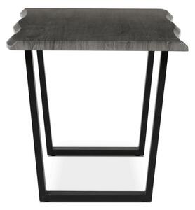 Jedálenský stôl 140x80 cm HT-F4214 sivý dub / čierny