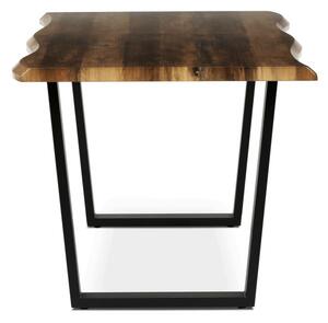 Jedálenský stôl 160x90 cm HT-F4216 staré drevo / čierny