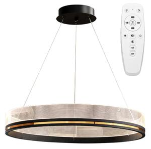 Toolight Toolight, LED závesné svietidlo 60cm APP1192-CP, čierna-zlatá, OSW-40023