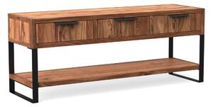 Masívny TV stolík Sydney z akácie, lakovaný, hnedý – 137×45×55 cm