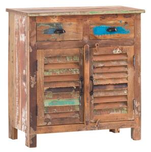 Masívna komoda Wakefield z recyklovaného dreva, lakovaná, viacfarebná – 85×42×90 cm