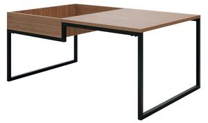 Konferenčný stolík Lopir, Farby: dub brezový / dub brezový + čierny metal Mirjan24 5903211077081