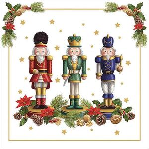 Obrúsky so luskáčikmi Bearded Nutcrackers - 33*33 cm (20ks) - Ostatní