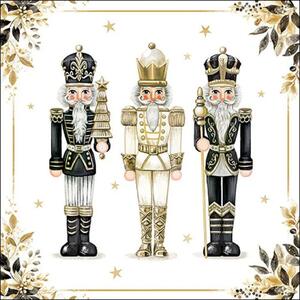 Obrúsky s Luskáčikmi Royal Nutcrackers - 33*33 cm (20ks) - Ostatní