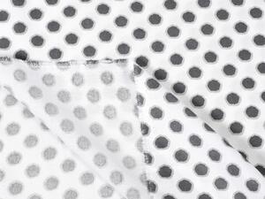 Biante Detský bavlnený záves Sandra SA-286 Sivé bodky na bielom 150x140 cm