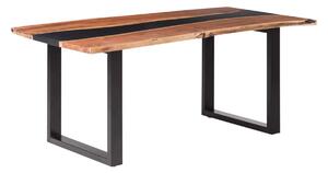 Masívny jedálenský stôl Black River z mangového dreva, lakovaný, hnedý – 140×90 cm