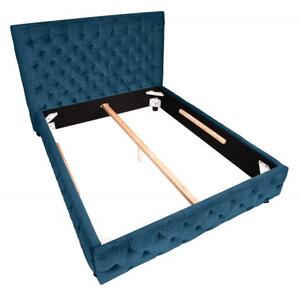 (2866) PARIS luxusná posteľ 180x200cm modrý zamat
