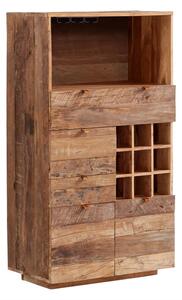 Masívna komoda Oldwood z recyklovaného tvrdého dreva, lakovaná, prírodná farba – 80×40×145 cm