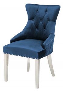 (3066) LÖWENKOPF luxusná štýlová stolička zamat kráľovská modrá