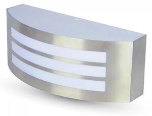 V-TAC E27 Nástenná lampa, nerezová oceľ, IP44, biela