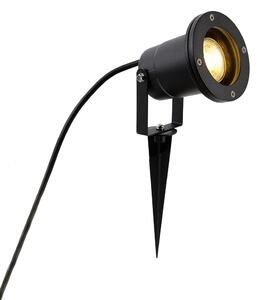 Priemyselný inteligentný bodový reflektor s hrotom čierny vrátane WiFi GU10 IP65 - Basic