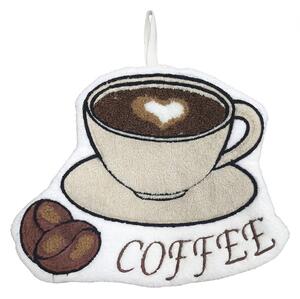 Plyšový uterák pre hostí Coffee - 20*1*22 cm - Clayre & Eef