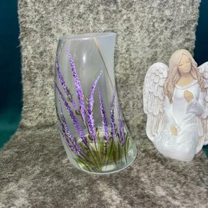 Darčeky.Online Maľovaná váza levanduľa krivá 1,5l