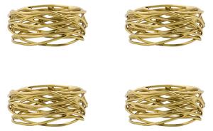 Krúžky na obrúsky Ring Golden – set 4 ks