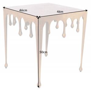 (3220) LIQUID LINE L design odkladací stôl zlatý 50cm