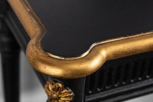 (3271) VENICE luxusný konzolový stolík čierno-zlatý 125cm
