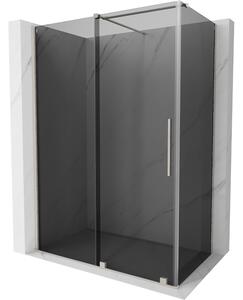 Mexen Velar, sprchový kút s posuvnými dverami 160 x 90 cm, 8mm šedé sklo, brúsená oceľ, 871-160-090-41-97
