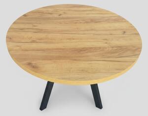 Rozkladací jedálenský stôl CENTRO 100/140x77 cm dub craft/čierna