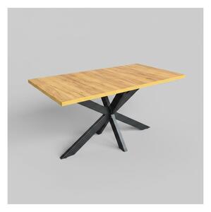 Rozkladací jedálenský stôl SAMLE 150/190x80 cm dub craft/čierna