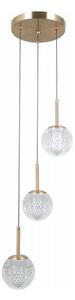 ITALUX PND-40827-3-HBR-CL - Závesný luster PADRI na lanku 3xG9/5W/230V, zlatý