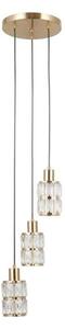 ITALUX PND-40668-3-HBR - Závesný luster na lankách ALMA 3xE27/40W/230V zlatá