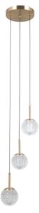 ITALUX PND-40827-3-HBR-CL - Závesný luster PADRI na lanku 3xG9/5W/230V, zlatý