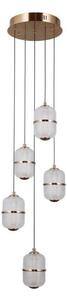 ITALUX PND-34375-5-HBR - LED luster na lanku ALANI 5xLED/5,6W/230V 3000K zlatá