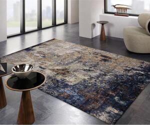 Luxusný 3D koberec Signatur Awaro 492 Modro hnedý 0,71 x 1,40 m