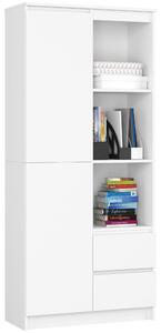 Ak furniture Skriňa Rexa 80 cm biela