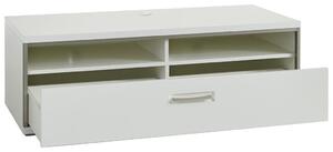 TV DIEL, sivá, strieborná, biela, biela s vysokým leskom, 132/47/58 cm Livetastic - TV nábytok, Online Only