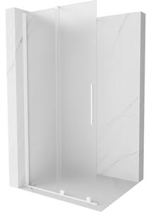 Mexen Velar, sprchová zástena s posuvnými dverami Walk-in 70 x 200 cm, 8mm sklo námraza, biela matná, 871-070-000-33-20