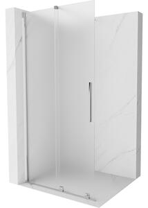 Mexen Velar, sprchová zástena s posuvnými dverami Walk-in 100 x 200 cm, 8mm sklo námraza, chrómová, 871-100-000-33-01