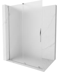 Mexen Velar, sprchová zástena s posuvnými dverami Walk-in 150 x 200 cm, 8mm sklo námraza, chrómová, 871-150-000-33-01